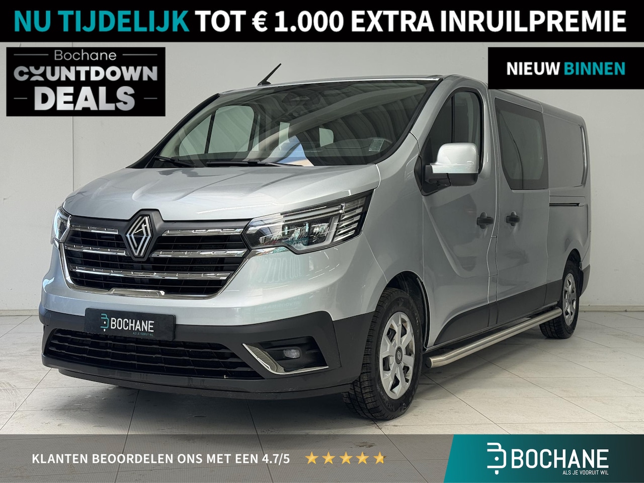 Renault Trafic - 2.0 Blue dCi 130 T29 L2H1 Advance DC | Navigatie | Camera | Dubbele Cabine | Trekhaak | BP - AutoWereld.nl