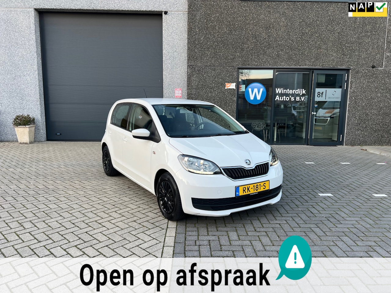 Skoda Citigo - 1.0 Airco, 5Drs, Parksensoren, Bluetooth, Wit - AutoWereld.nl
