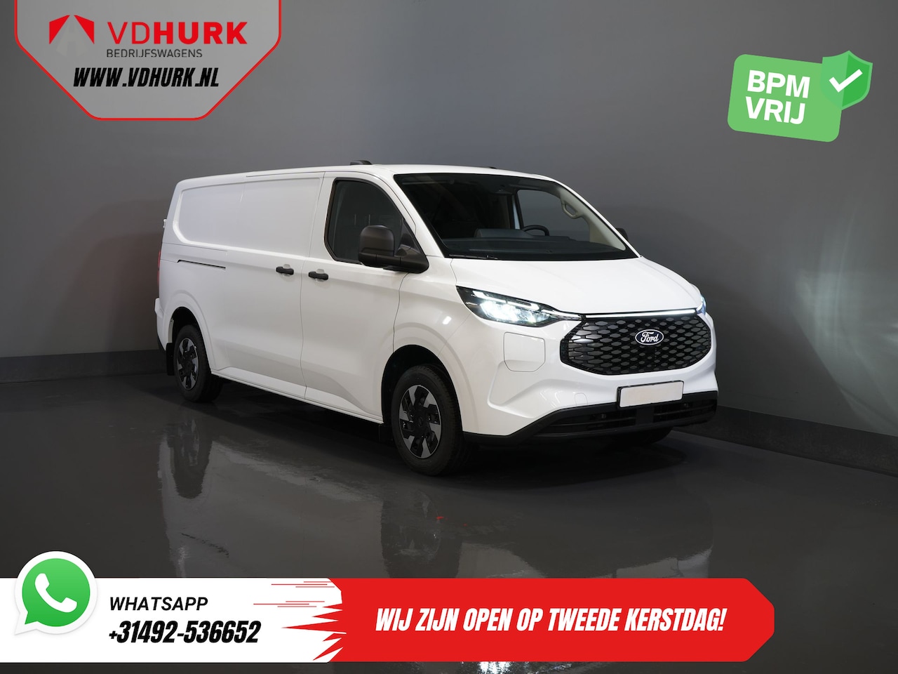 Ford E-Transit Cust. - 340 L2 Trend 65 kWh 330 km WLTP LED/ Snellader/ 2.3t Trekverm./ Stuurverw./ Stoelverw./ Ca - AutoWereld.nl