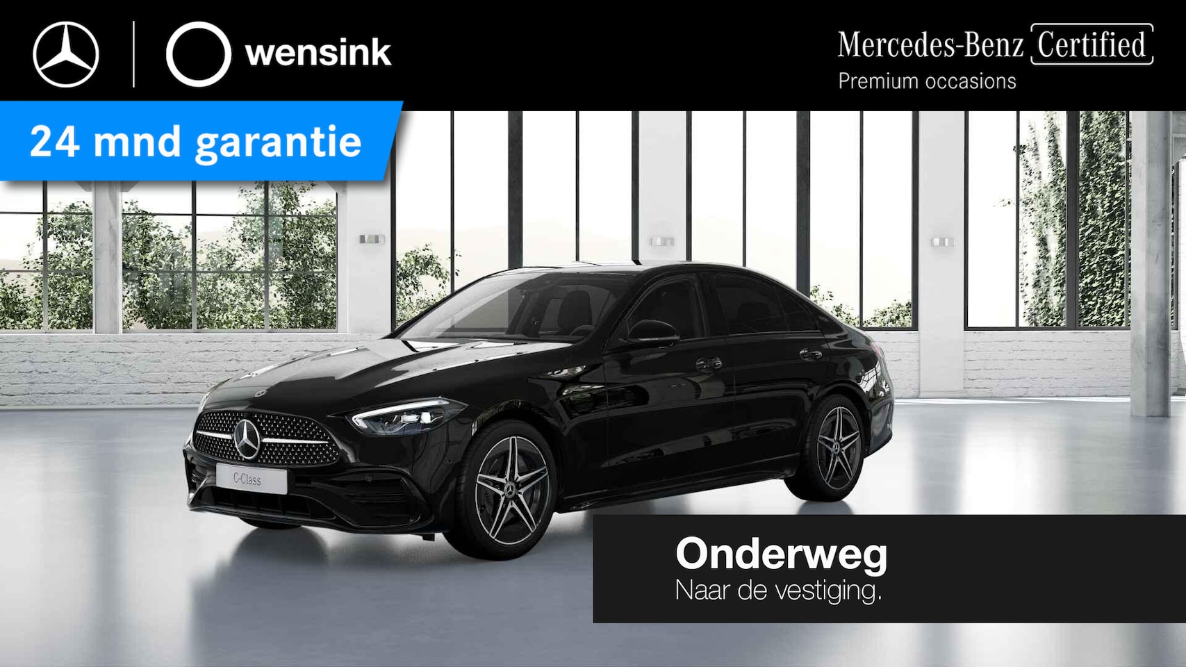 Mercedes-Benz C-klasse - 180 AMG Line | Night | Stoelverwarming | Sfeerverlichting | 360 graden camera | - AutoWereld.nl