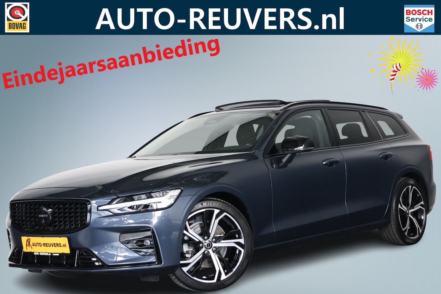 Volvo V60 - 2.0 B4 Ultimate Dark Panorama / Opendak /Leder / HUD / Pilot Assist / HarmanKardon / CarPl - AutoWereld.nl