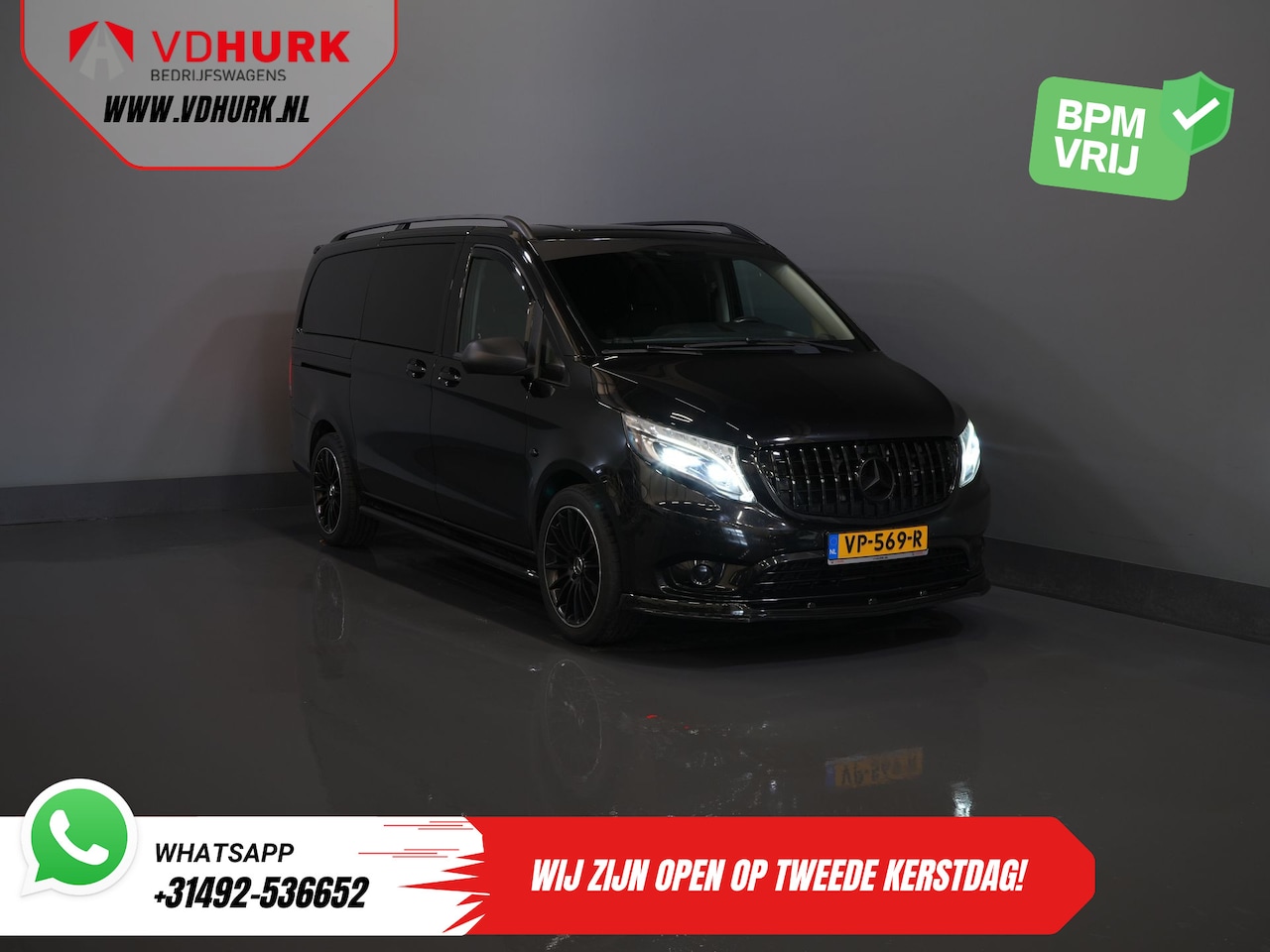 Mercedes-Benz Vito - 114 CDI L2 DC Dubbel Cabine MARGE NL Auto/ LED/ 19" LMV/ Camera/ Cruise/ Spoiler/ Roofrail - AutoWereld.nl