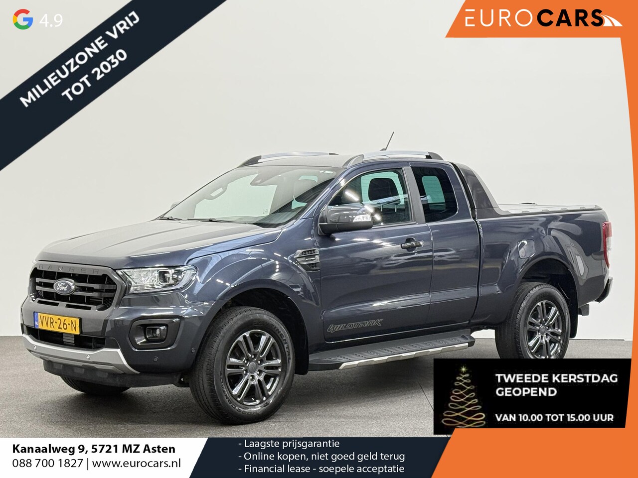 Ford Ranger - 2.0 EcoBlue 213pk Wildtrak Supercab Automaat 4x4 Navigatie Camera Trekhaak Airco Bluetooth - AutoWereld.nl