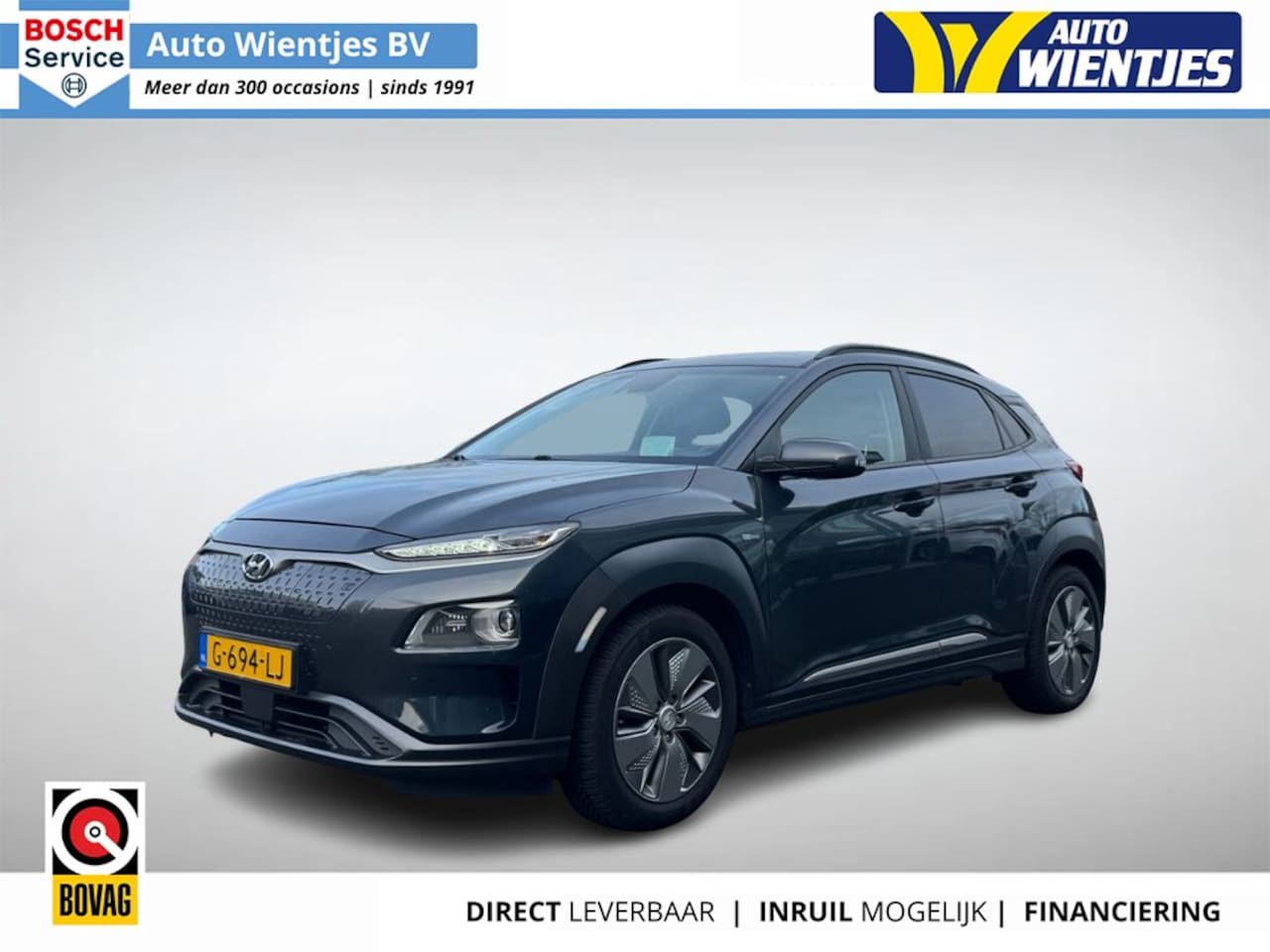 Hyundai Kona Electric - EV Premium 64kWh | SOH 93% | Leer | Navi - AutoWereld.nl