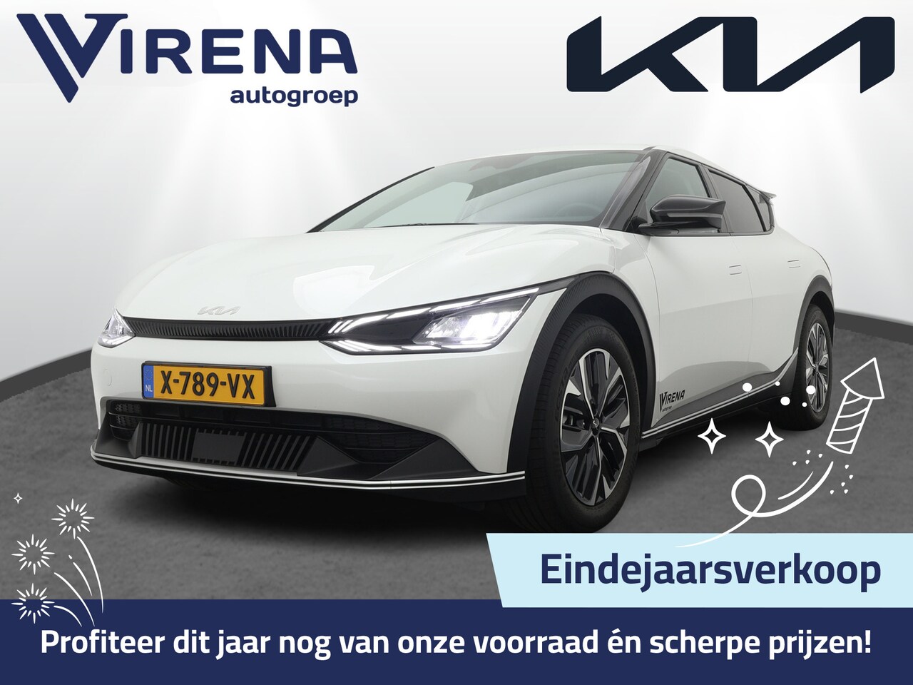 Kia EV6 - Light 58 kWh - SOH 98,9% - Navigatie - Apple Carplay/Android Auto - Climate Control - Priv - AutoWereld.nl