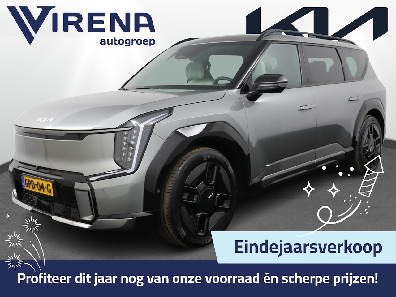 Kia EV9 - GT-Line AWD 99.8 kWh - SOH 98,9% Apple Carplay/Android Auto - Cruise Control - Dodehoekdet - AutoWereld.nl