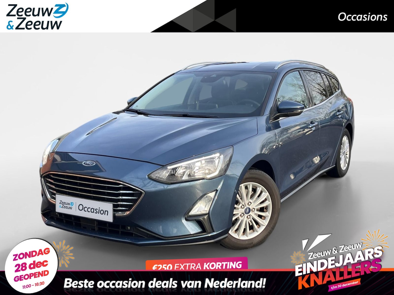 Ford Focus Wagon - 1.0 EcoBoost Hybrid Titanium X Business | El. Trekhaak | Winter Pack | BLIS | B&O | El. Ac - AutoWereld.nl