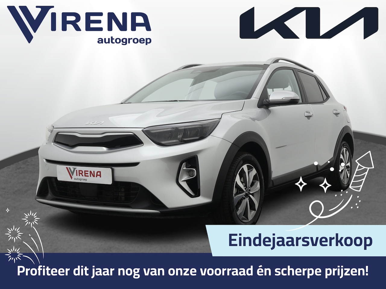 Kia Stonic - 1.0 T-GDi MHEV DynamicPlusLine - LED Koplampen - Cruise Control - Navigatie - Climate Cont - AutoWereld.nl