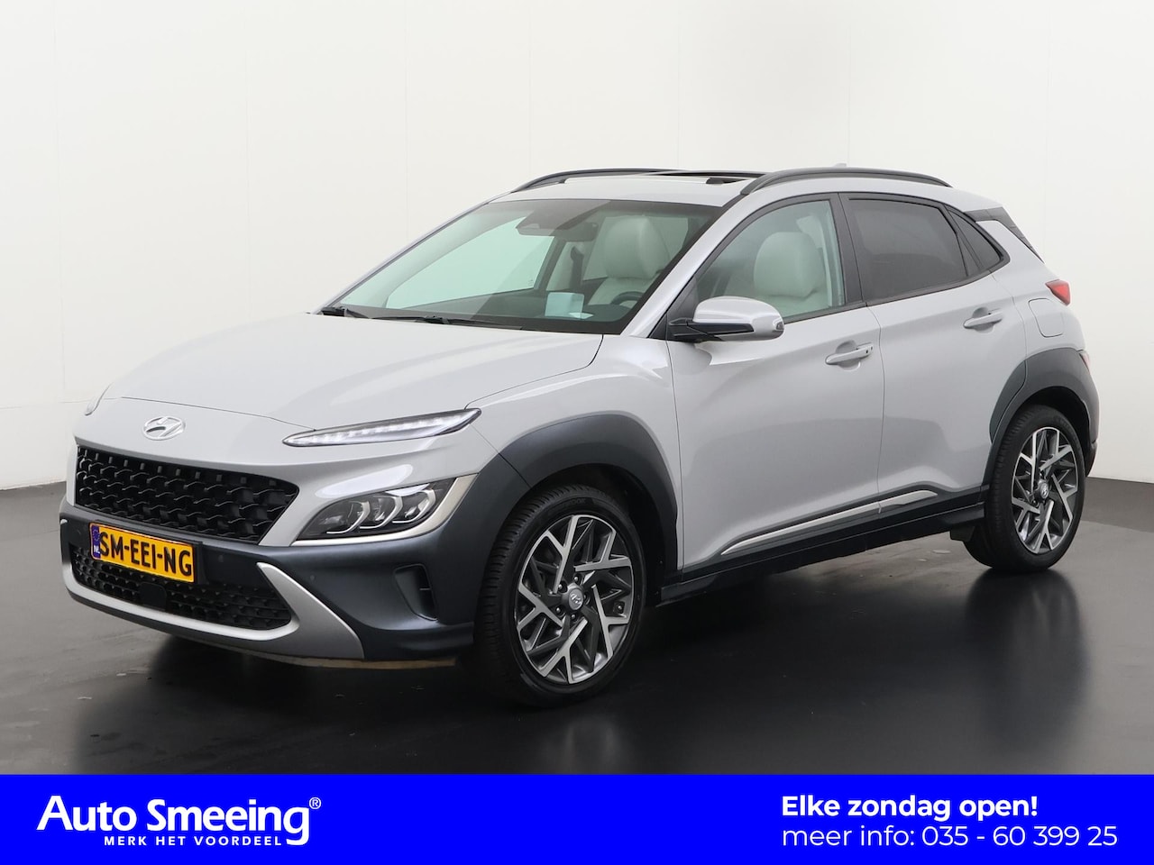 Hyundai Kona - 1.6 GDI HEV Premium | Schuifdak | Leder | Head-up | Zondag Open! - AutoWereld.nl