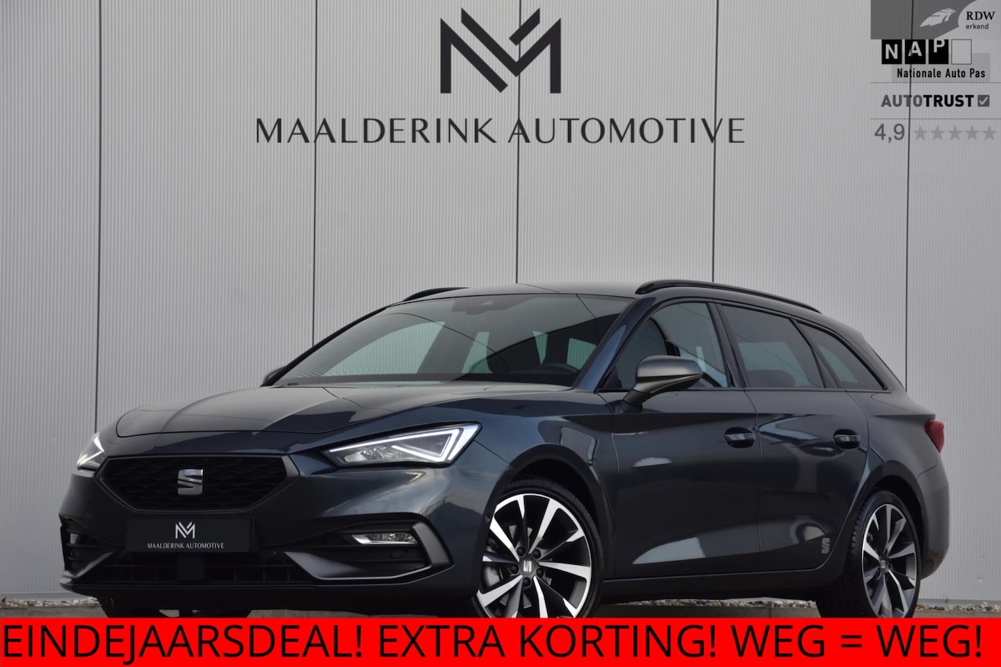 SEAT Leon Sportstourer - 1.5 eTSI 150 pk Automaat FR Trekhaak uitkl., Camera, Digitale Cockpit, Navi, Led - AutoWereld.nl