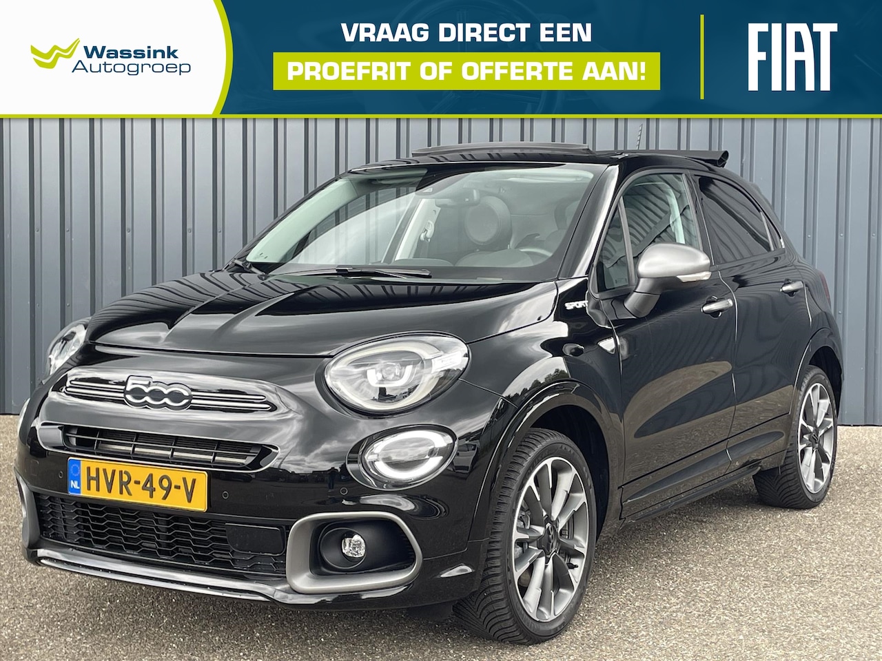 Fiat 500 X - 1.5 Hybrid 130pk Automaat I Sport Cabrio I Panoramadak | luxe uitrusting | Alcatara stuurw - AutoWereld.nl