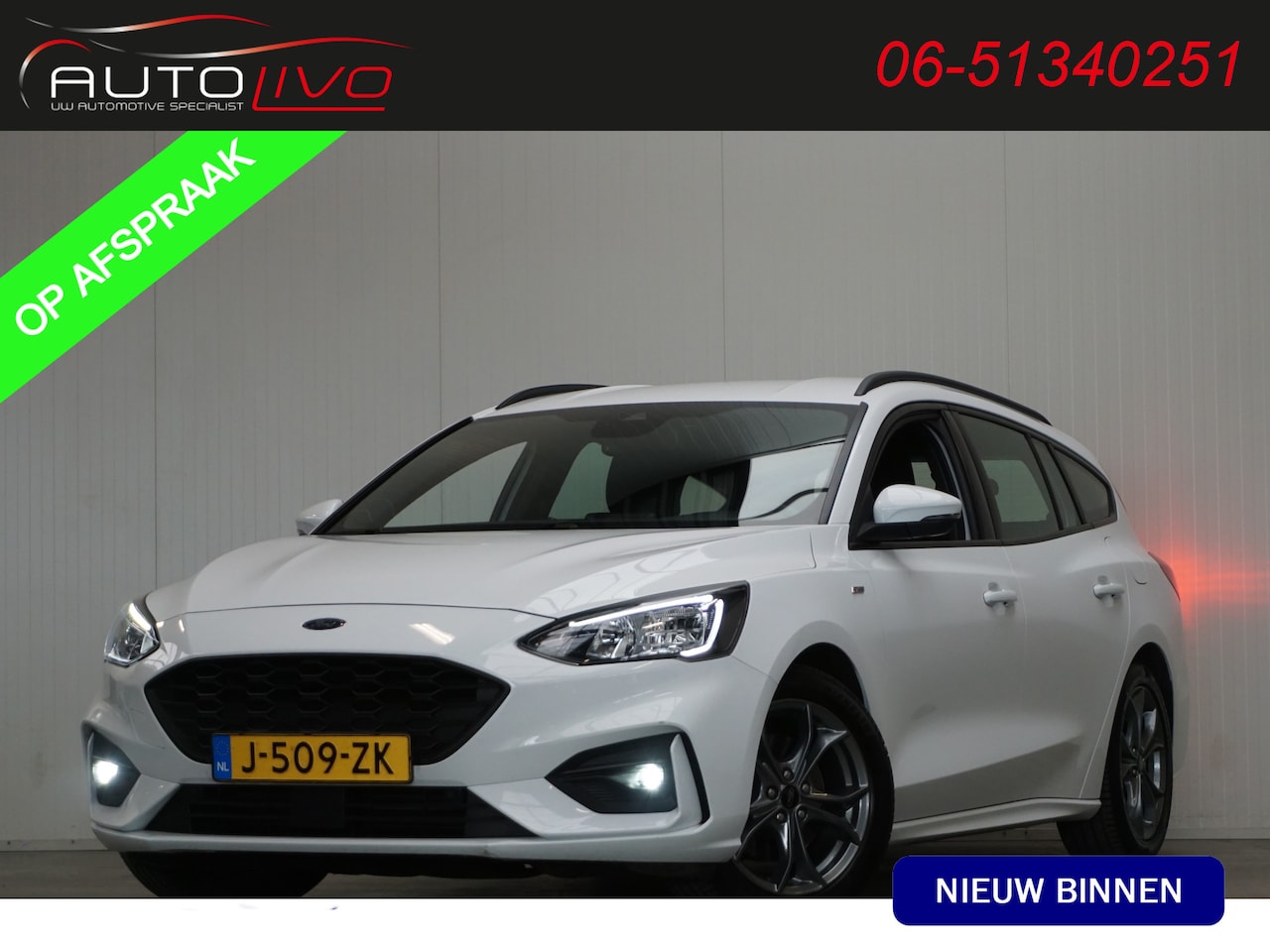 Ford Focus Wagon - 1.0 EcoBoost Hybrid ST Line Business NAVI APPLE CLIMA PDC CRUISE TREKHAAK etc. - AutoWereld.nl