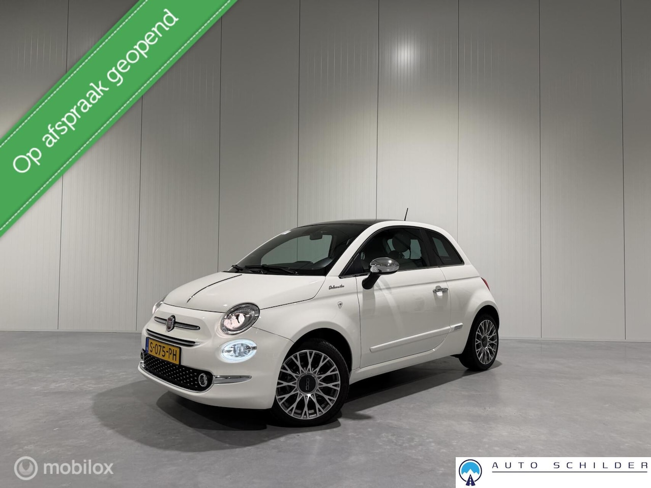 Fiat 500 - 1.0 Hybrid Dolcevita 1.0 Hybrid Dolcevita, Panodak|Navi|Airco|Pdc|Carplay|Led|1e eig.|NL Auto - AutoWereld.nl