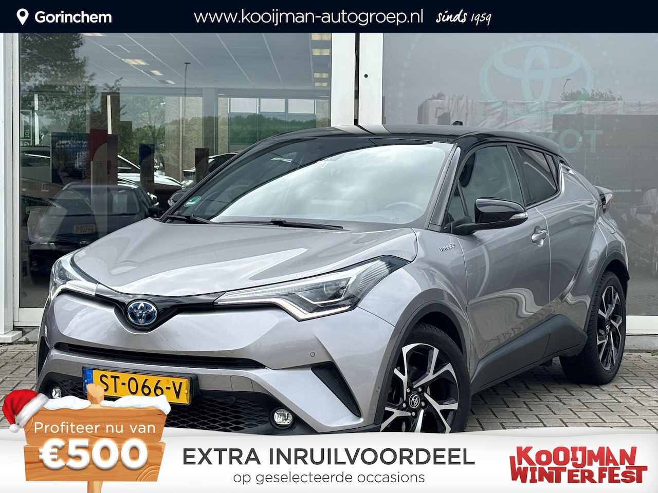 Toyota C-HR - 1.8 Hybrid Bi-Tone | Leder | Stoelverwarming | Zomer + winterbanden | Parkeersensoren voor - AutoWereld.nl