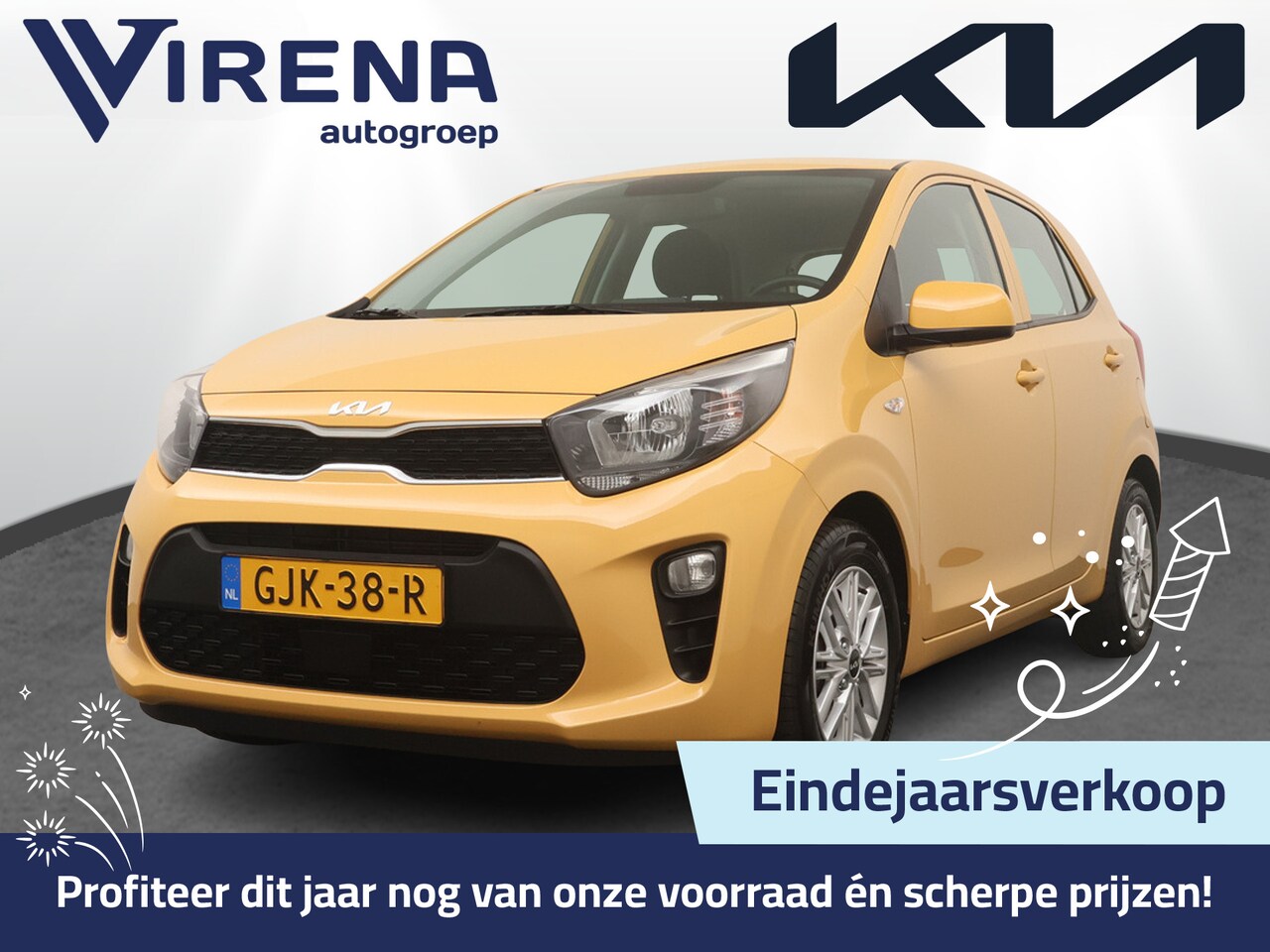 Kia Picanto - 1.0 DPi DynamicLine - Apple/Android Carplay - Cruise Control - Lichtmetalen Velgen - Airco - AutoWereld.nl