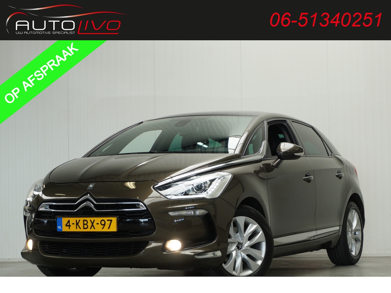 Citroën DS5 - 1.6 THP Business Executive AUTOMAAT! PANO H. LEER CAMERA CLIMA PDC CRUISE etc. - AutoWereld.nl