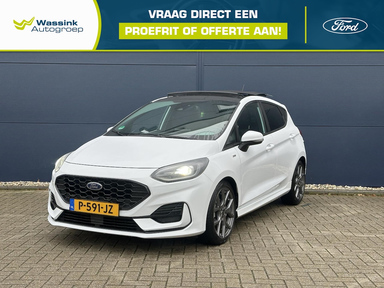 Ford Fiesta - 1.0 EcoBoost Hybrid 125pk ST-Line X Automaat | B&O Audio | Navigatie | Camera | Panoramada - AutoWereld.nl