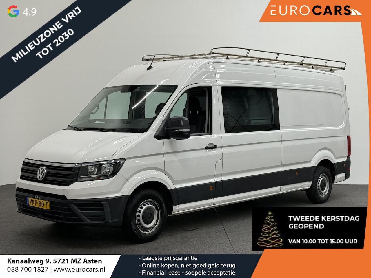 Volkswagen Crafter - 35 2.0 TDI L4H3 Dubbele Cabine Automaat Navi Airco Cruise Control Imperiaal&Ladder Trekhaa - AutoWereld.nl