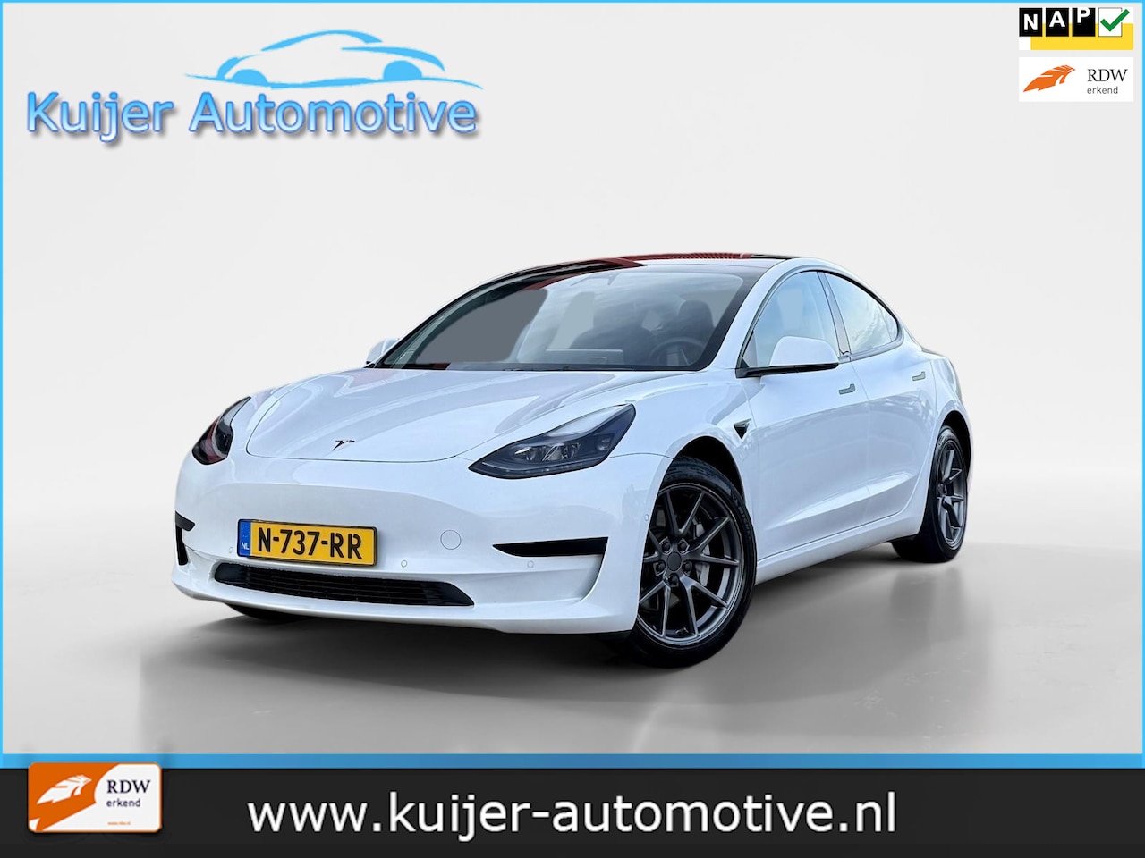Tesla Model 3 - Standard RWD Plus Facelift | Panoramadak | BTW Auto | 360°Camera | Autopilot | Full Map Na - AutoWereld.nl