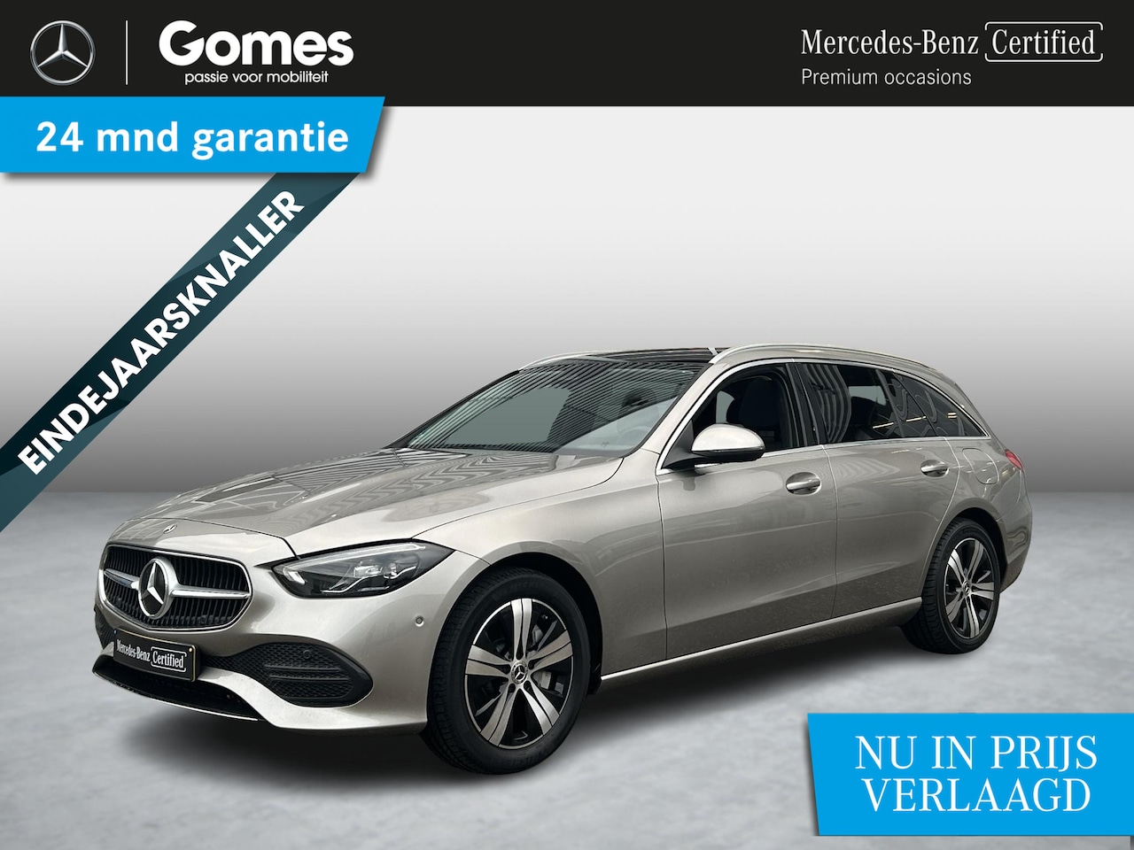 Mercedes-Benz C-klasse Estate - 300 e Luxury Line | Panoramadak | Cruise Control | Stoelverwarming - AutoWereld.nl