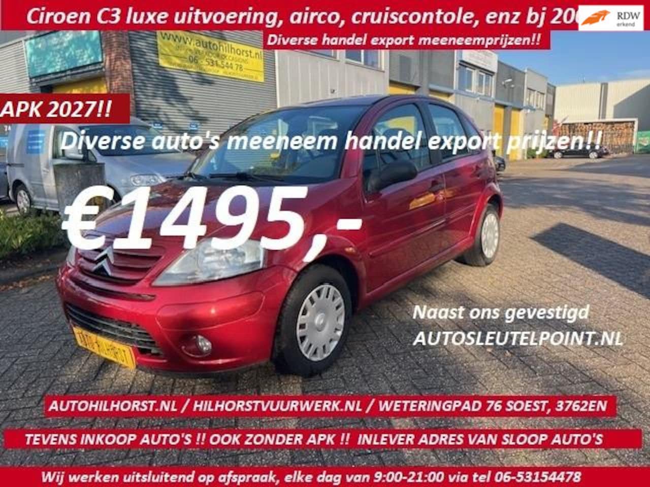Citroën C3 - 1.4i-16V Ambiance apk 2027! zie onze site Auto Hilhorst vuurwerk! - AutoWereld.nl