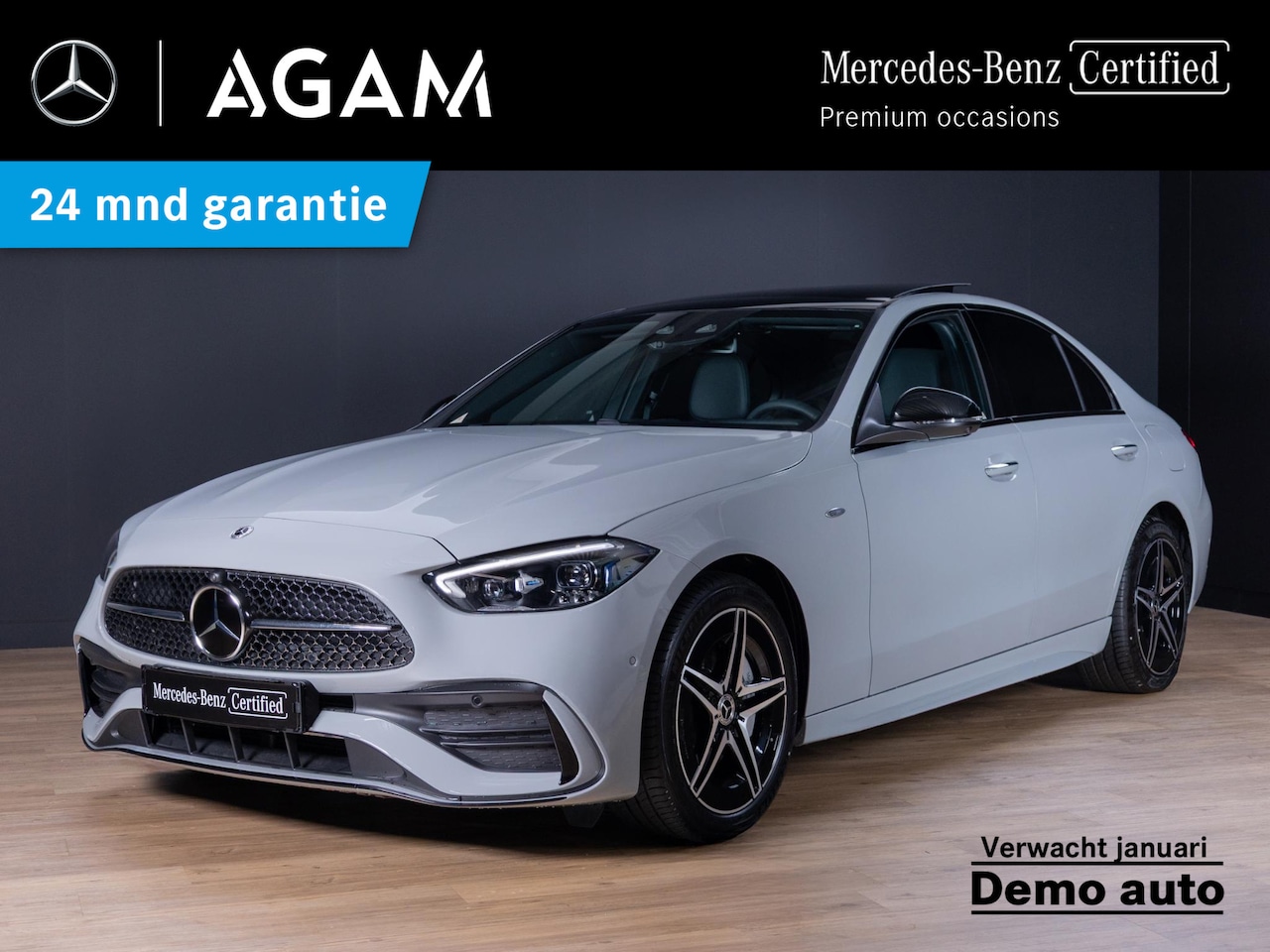 Mercedes-Benz C-klasse - Limousine 300 e Star Edition AMG Line LIMITED Premium PLUS | Panorama dak | Trekhaak - AutoWereld.nl