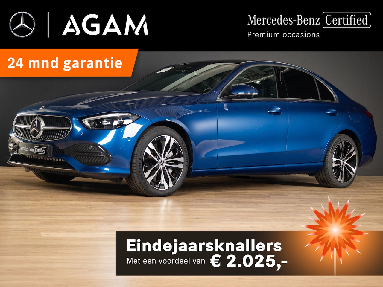 Mercedes-Benz C-klasse - Limousine 300 e Luxury Line Panorama dak - AutoWereld.nl