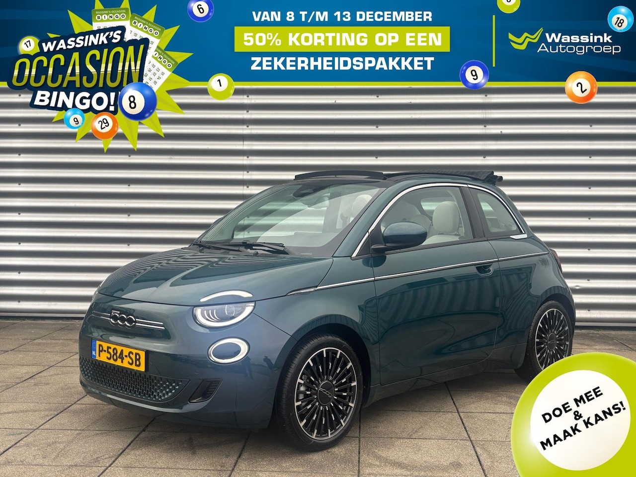 Fiat 500e - 42kWh 118pk Automaat Cabrio La Prima | Achteruitrijcamera | Cruise Control | Stoelverwarmi - AutoWereld.nl