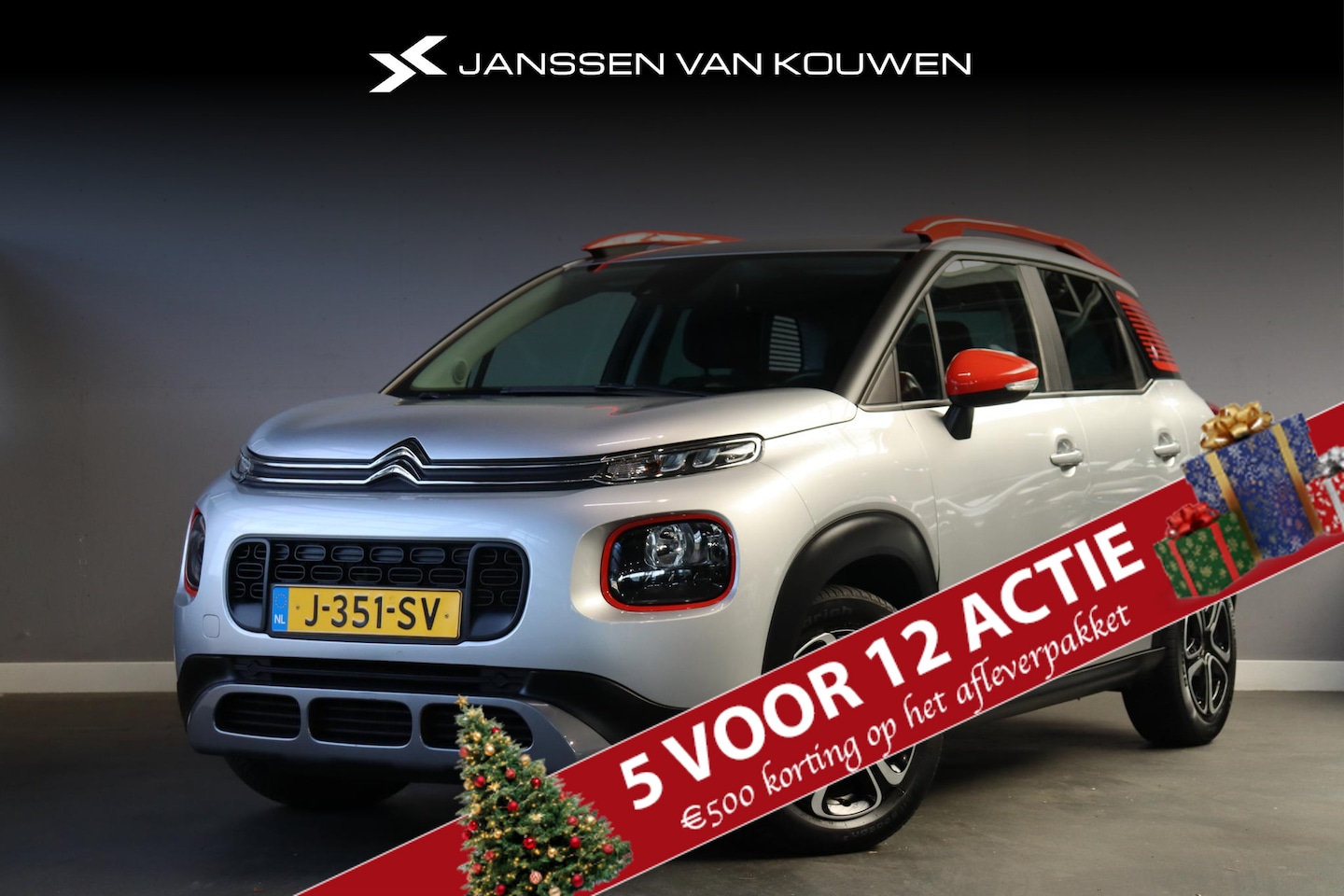 Citroën C3 Aircross - 1.2 PureTech S&S Shine / Head-Up / Carplay / Cruise Controle / Navi / Parkeersensoren acht - AutoWereld.nl