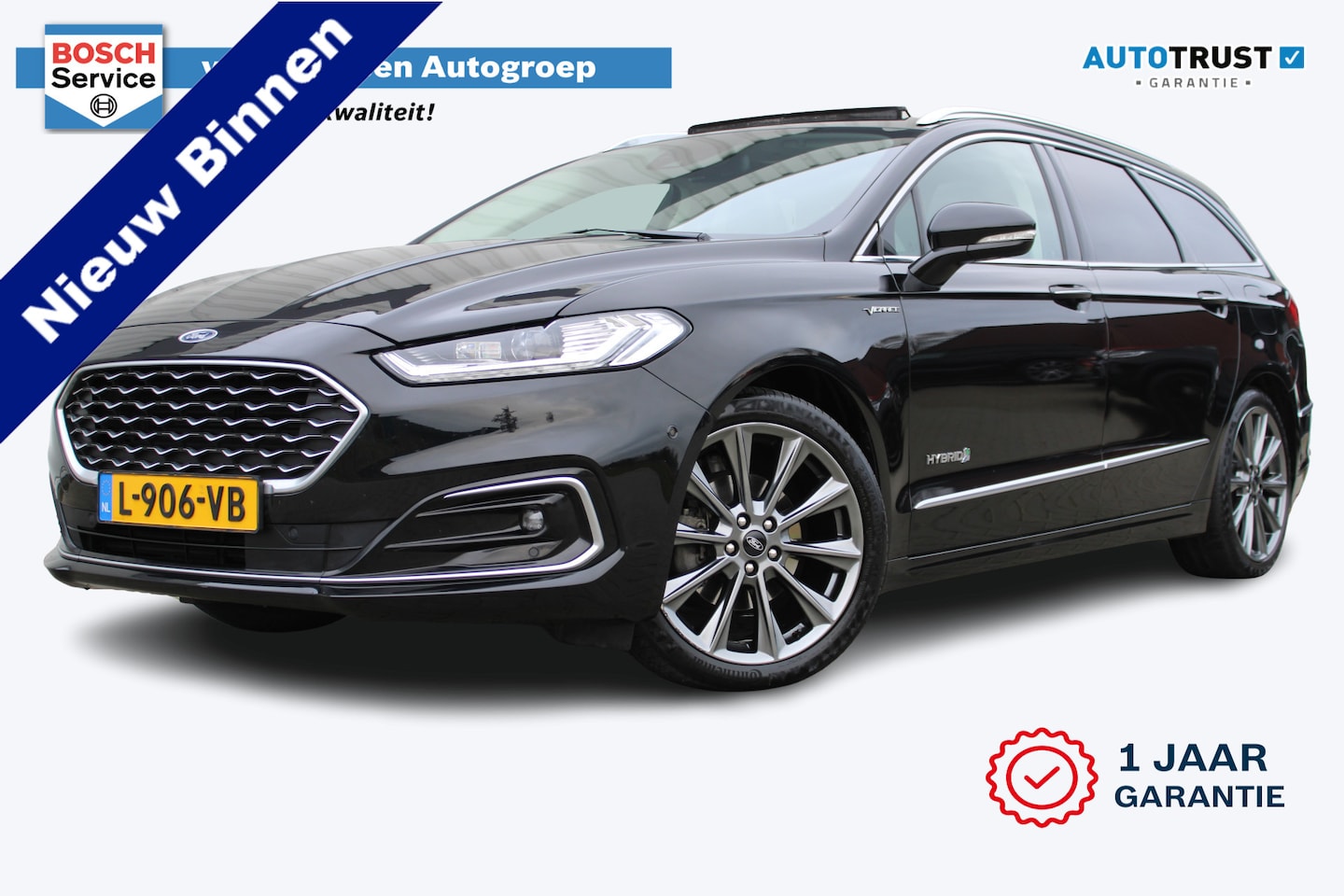Ford Mondeo Wagon - 2.0 IVCT HEV Vignale | Incl. 12 maanden garantie | Cruise control | Trekhaak | Schuif/kant - AutoWereld.nl