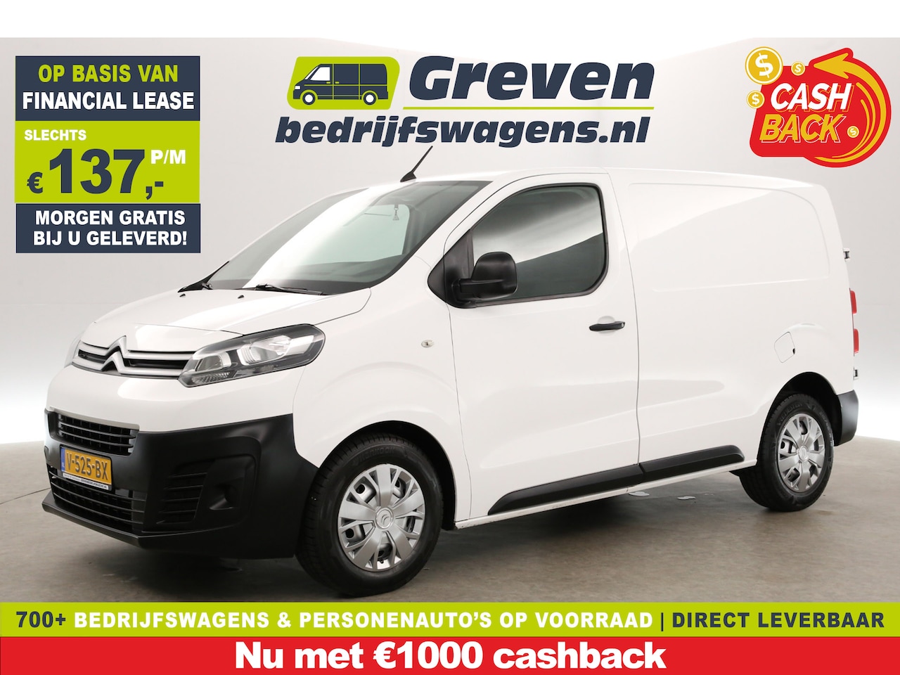 Citroën Jumpy - 1.6 BlueHDI L1H1 | Airco | Cruise | 3 Persoons | Trekh. | Parkeersensoren - AutoWereld.nl