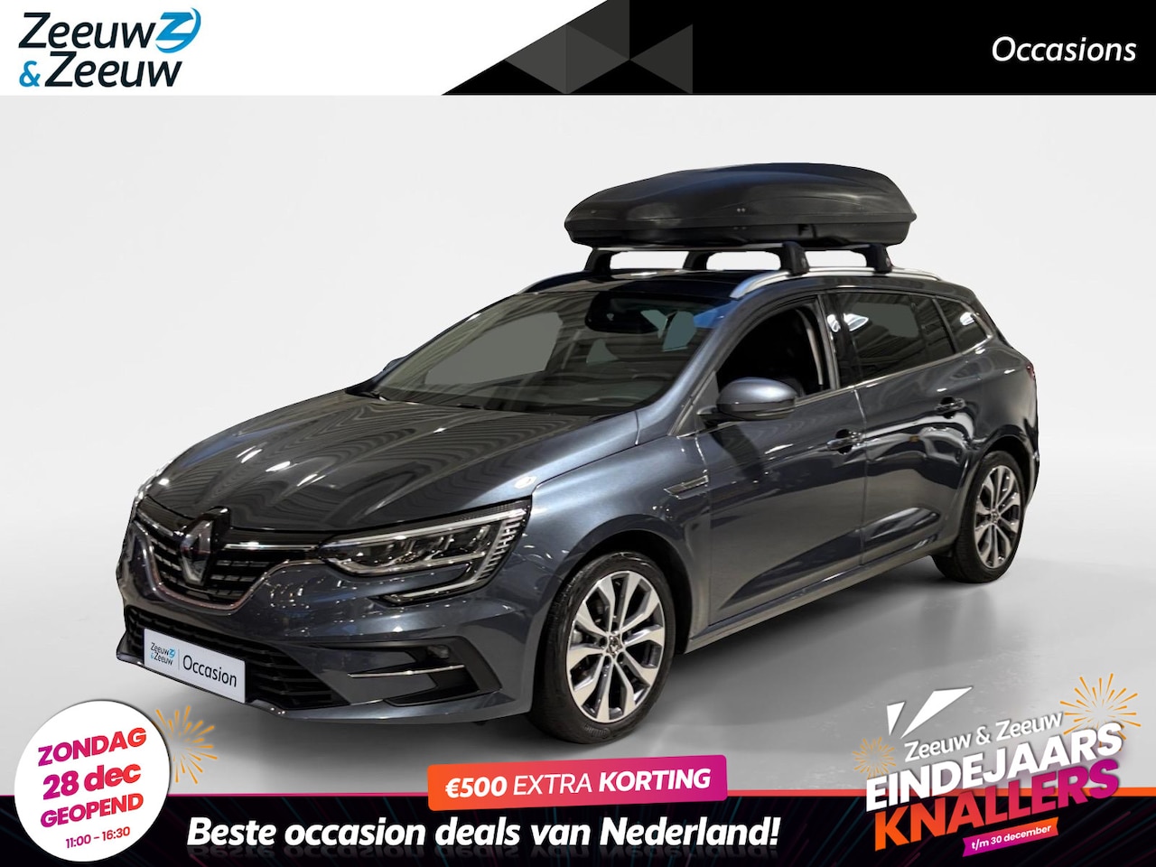 Renault Mégane Estate - 140PK TCe Techno Automaat | GRATIS DAK KOFFER & DAKDRAGERS | Trekhaak (1700 KG) | 9,3" Nav - AutoWereld.nl
