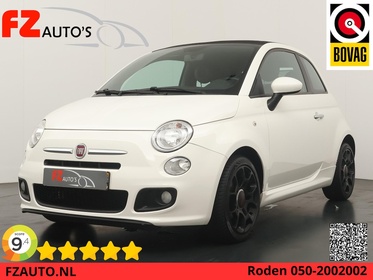 Fiat 500 C - 0.9 TwinAir Lounge - Cabrio - Airconditioning - Parkeersensoren A - AutoWereld.nl