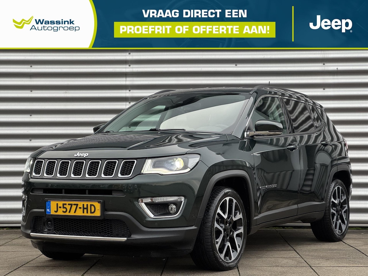 Jeep Compass - 1.3 MultiAir 150pk Automaat Limited | Navigatie | Trekhaak | Climate Control | NL Auto | L - AutoWereld.nl