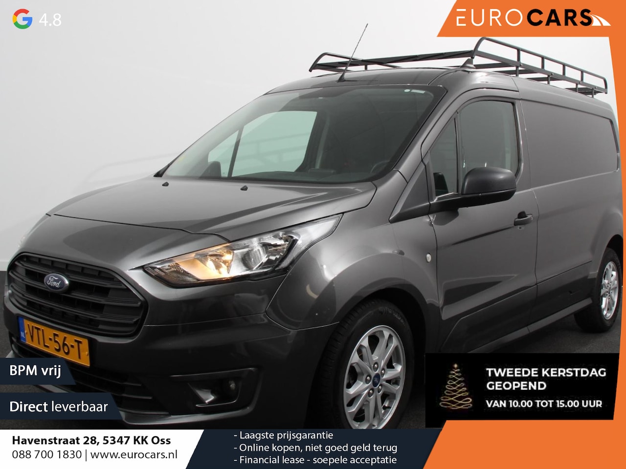 Ford Transit Connect - 100pk Automaat L2 Trend Navigatie Camera Cruise control Trekhaak 3-Zits Airco DAB+ Euro6 - AutoWereld.nl