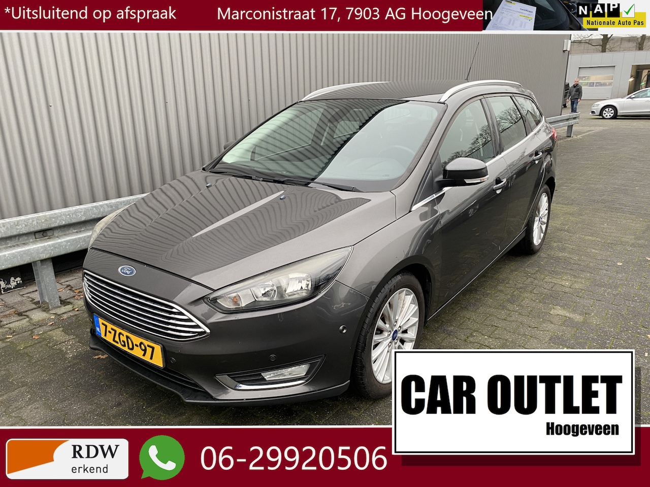 Ford Focus Wagon - 1.0 First Edition 121Dkm.NAP, Navi, Clima, CC, PDC v/a, LM, nw. APK – Inruil Mogelijk – - AutoWereld.nl