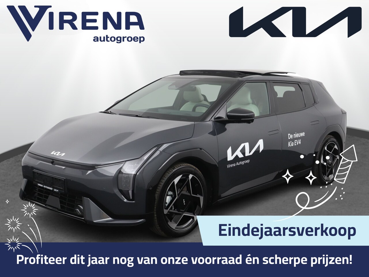 Kia EV4 - GT-PlusLine 81.4 kWh - Head-up Display - Elektrisch verstelbare stoelen - Kantel/schuifdak - AutoWereld.nl