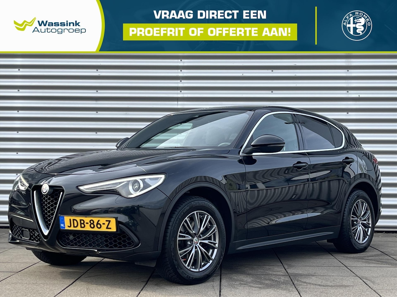 Alfa Romeo Stelvio - 2.0 Turbo 200PK Automaat AWD Super Navigatie | Lederpakket met elektrische stoelen en gehe - AutoWereld.nl
