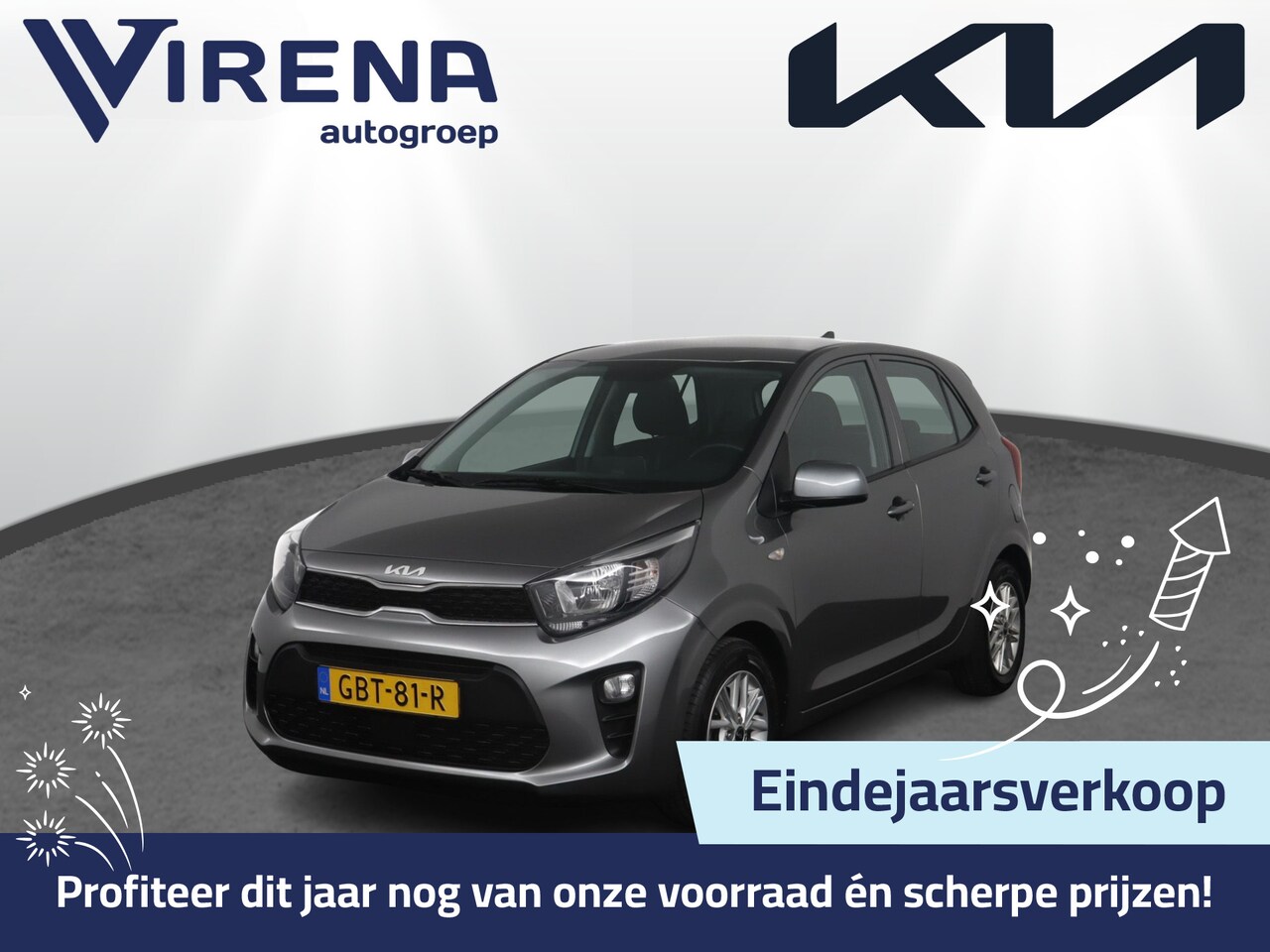 Kia Picanto - 1.0 DPi DynamicLine - Airco - Navigatie - Cruise control - Lichtmetalen velgen - Camera Fa - AutoWereld.nl