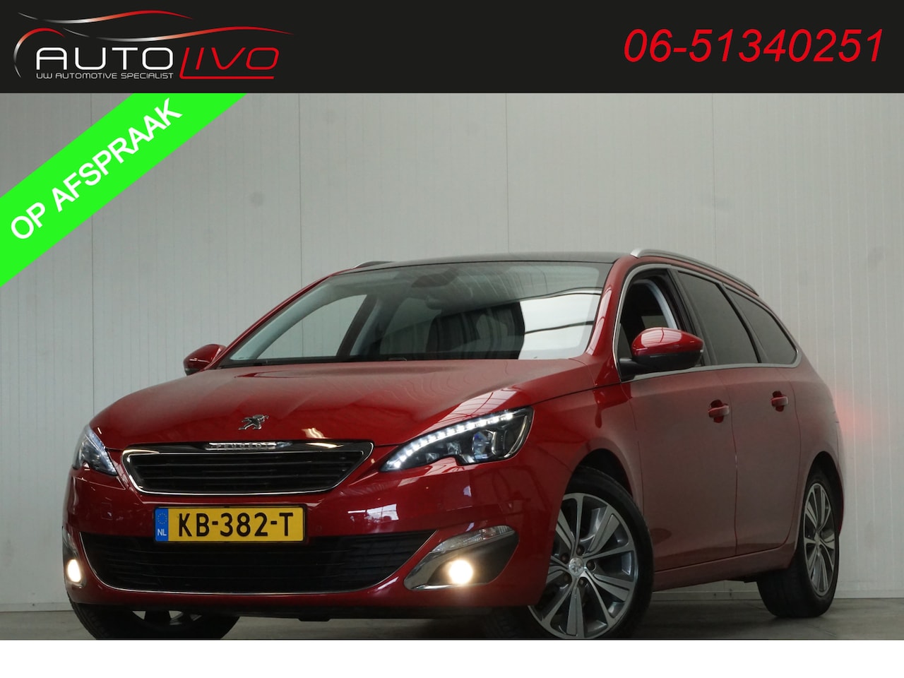 Peugeot 308 SW - 1.2 PureTech Blue Lease Premium AUTOMAAT! 130 PK! PANO MASSAGE LED NAVI CLIMA PDC - AutoWereld.nl