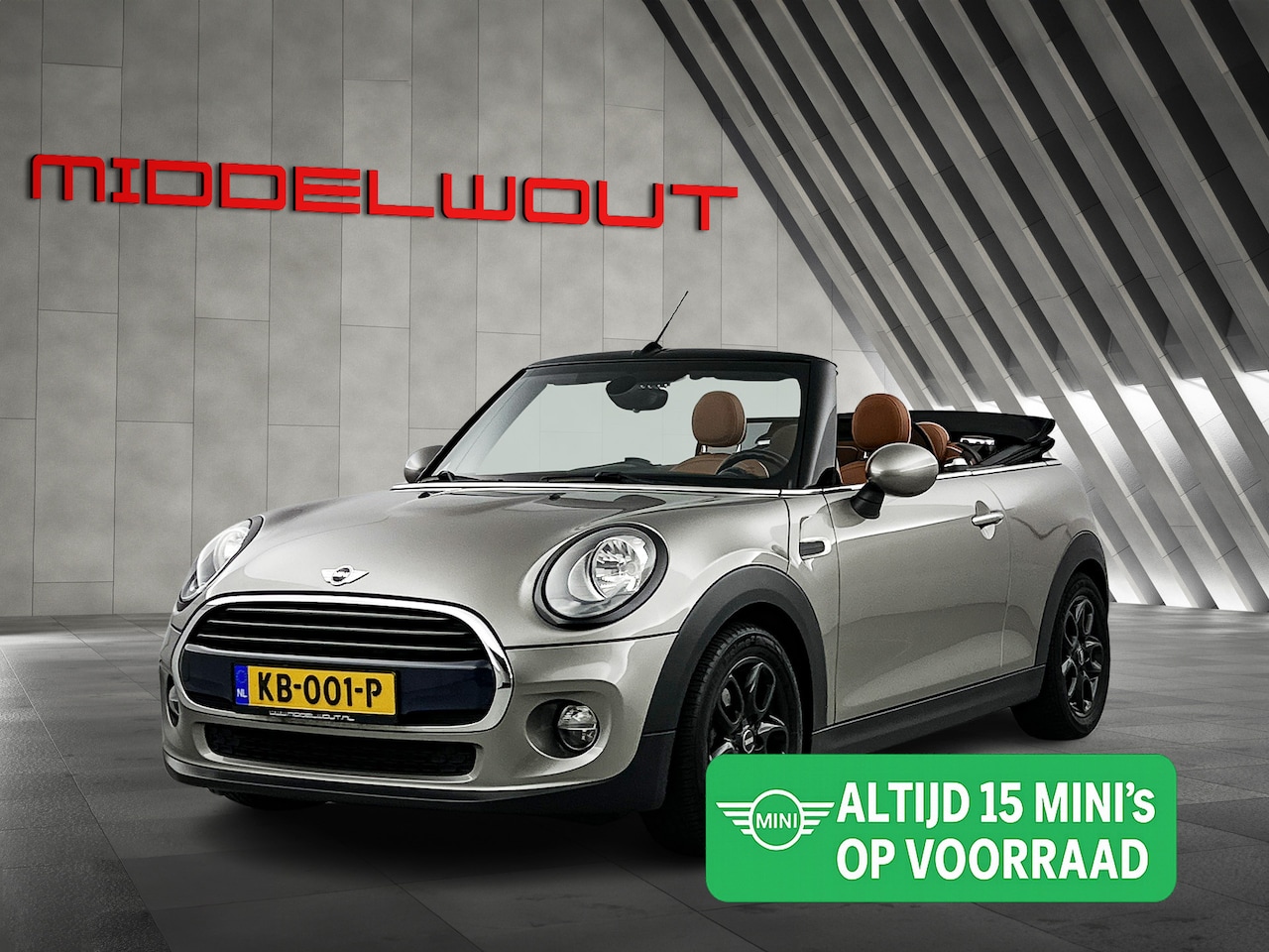 MINI Cabrio - Mini 1.5 Cooper Pepper/Leder/Sportstoelen/16"/Navi/Ned.Auto - AutoWereld.nl