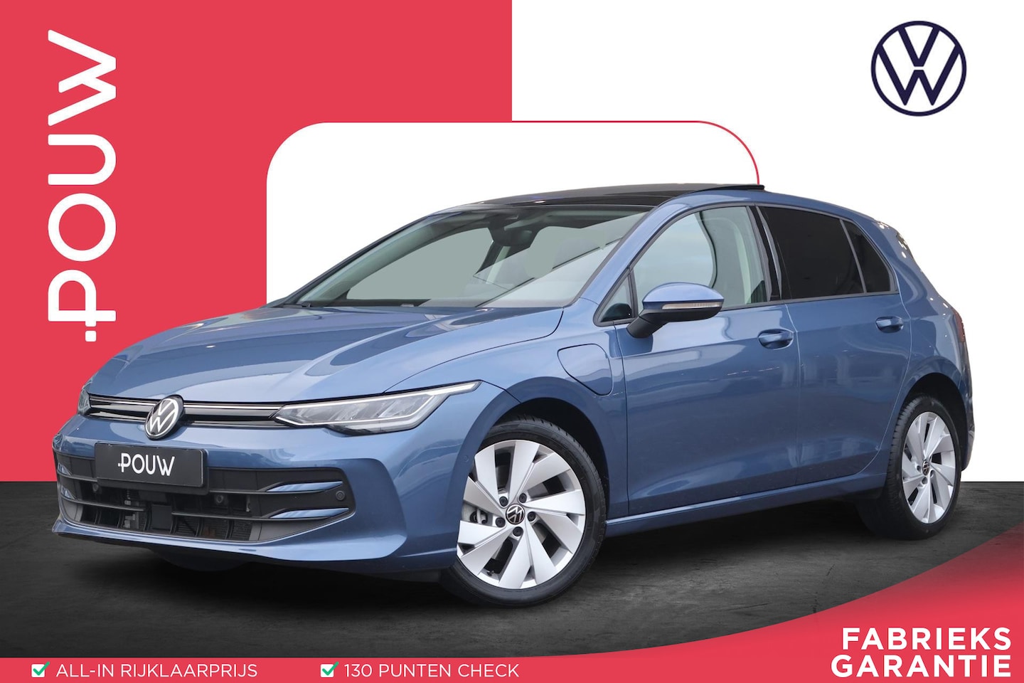 Volkswagen Golf - 1.5 eHybrid 204pk Life Edition | SoH 100% | Trekhaak Wegklapbaar | Panoramadak | Camera | - AutoWereld.nl