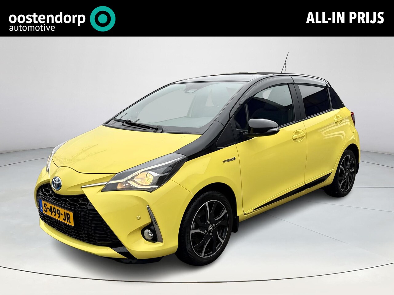 Toyota Yaris - 1.5 Hybrid Premium **NAVIGATIE/ KEYLESS/ STOELVERWARMING/ PARKEERSENSOREN/ GARANTIE** - AutoWereld.nl