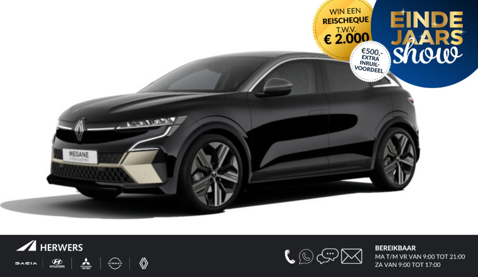 Renault Mégane E-Tech - comfort range iconic 60 kWh / voorraad actie infomeer naar de voorwaarden en beschikbaarhe - AutoWereld.nl