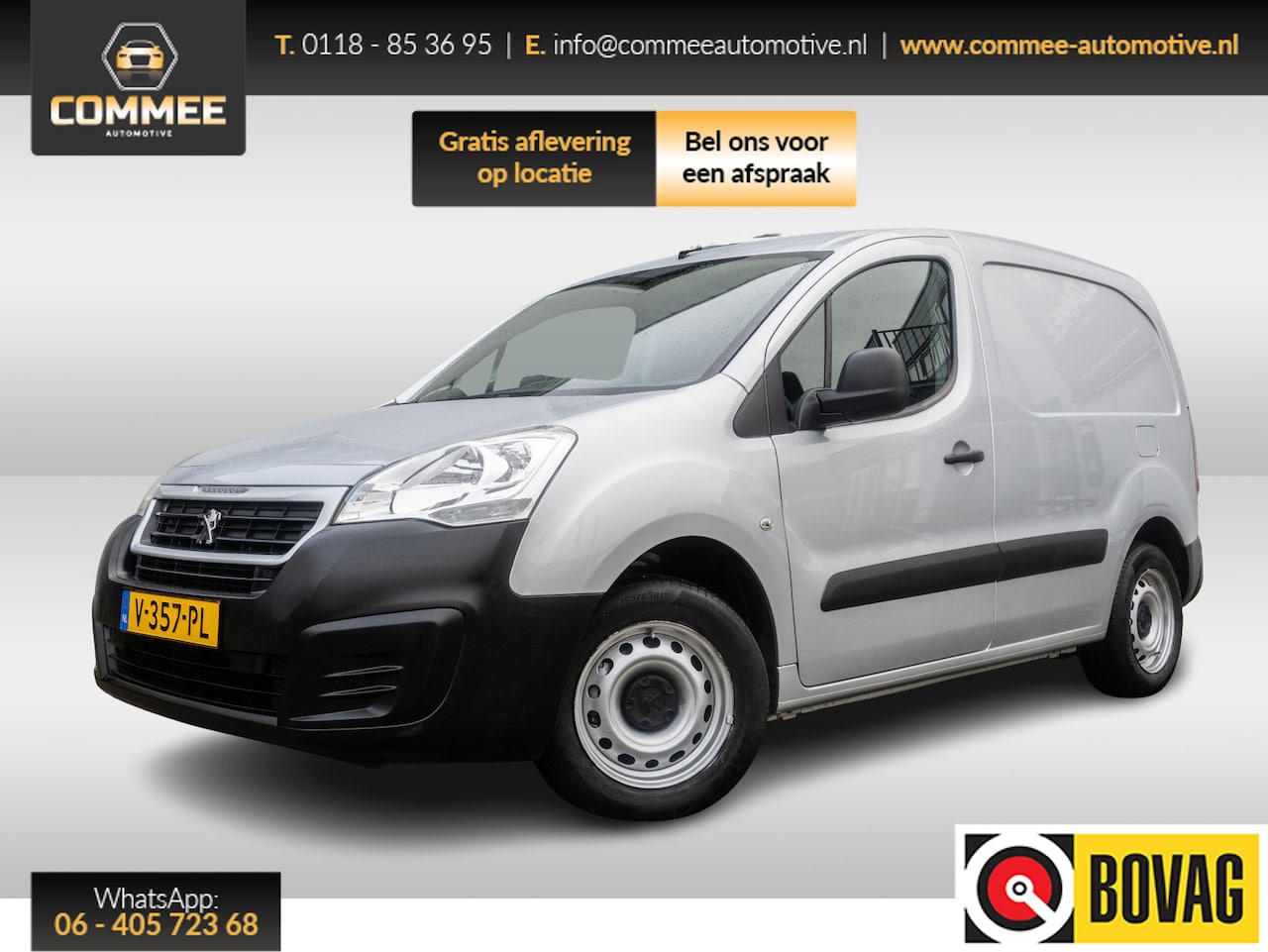 Peugeot Partner - 120 1.6 BlueHDi 75 L1 Premium ✅AC✅Trekhaak✅Cr.control✅PDC - AutoWereld.nl