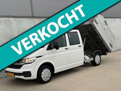 Volkswagen Transporter - 2.0 TDI L2H1 Pick Up Kipper 6pers Airco NAVI Camera Trekhaak