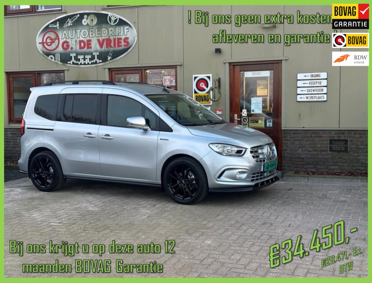 Mercedes-Benz Citan Tourer - ECitan Pro 51 kWh - Prijs inclusief 12 maanden BOVAG-garantie en afleveren – - AutoWereld.nl