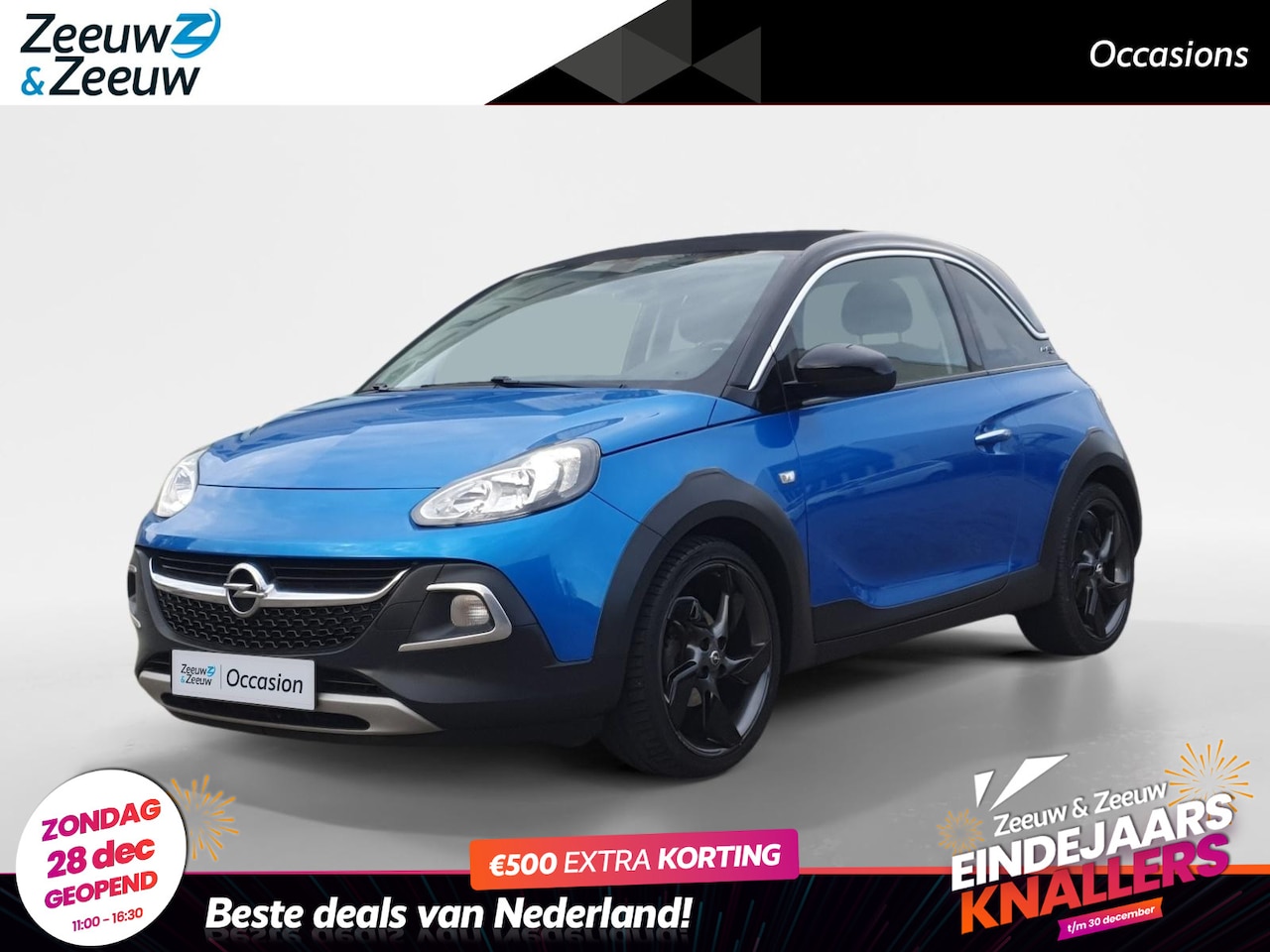 Opel ADAM - 1.0 Turbo 90pk Rocks BlitZ | Navigatie | Stoel en stuurverwarming | Elektrisch schuifdak | - AutoWereld.nl