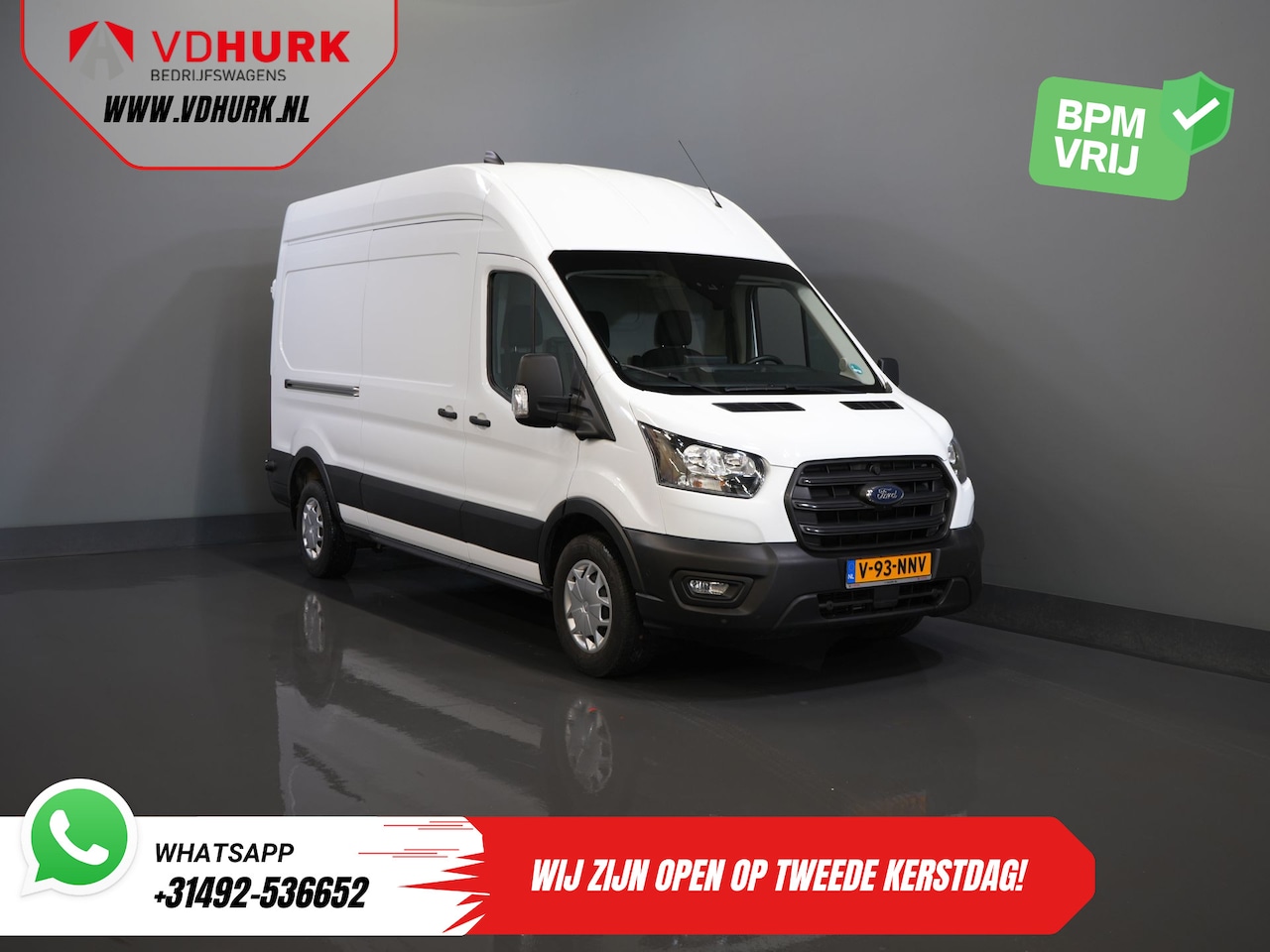 Ford Transit - 350 2.0 TDCI 130 pk L3H3 Adapt.Cruise/ 360 Camera/ 270Gr.Deuren/ Stoelverw./ Navi/ Carplay - AutoWereld.nl