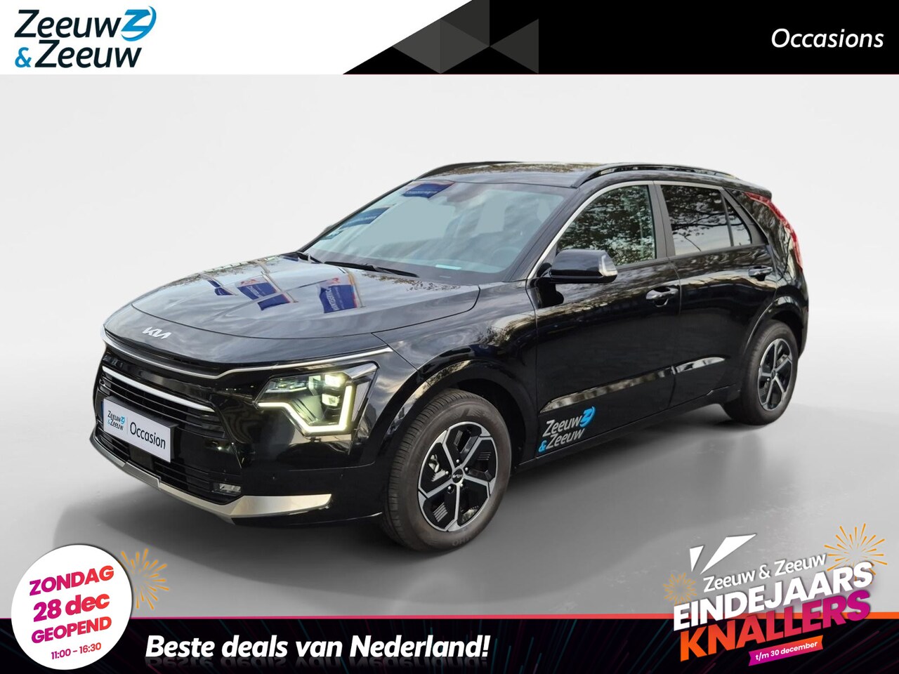 Kia Niro - 1.6 GDi Hybrid DynamicPlusLine | Climate Control | Navigatie | Open Dak | Leer | Stoelverw - AutoWereld.nl